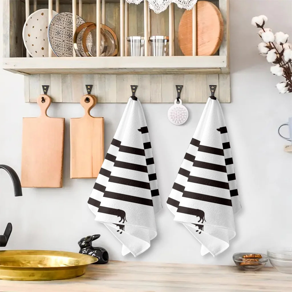Dachshund Striped Tea Towels (Set of 2)