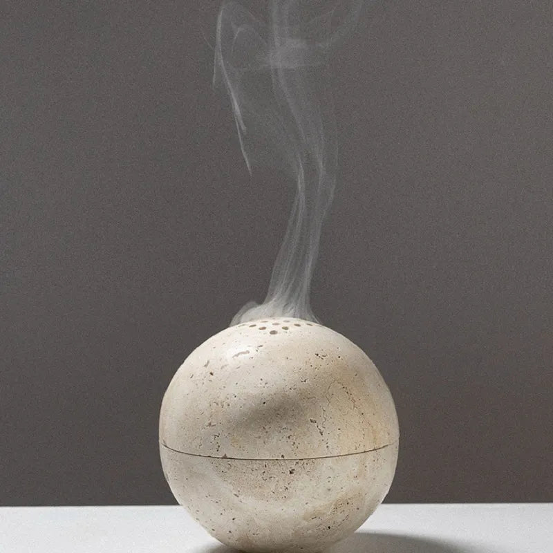 Travertine Incense Burner