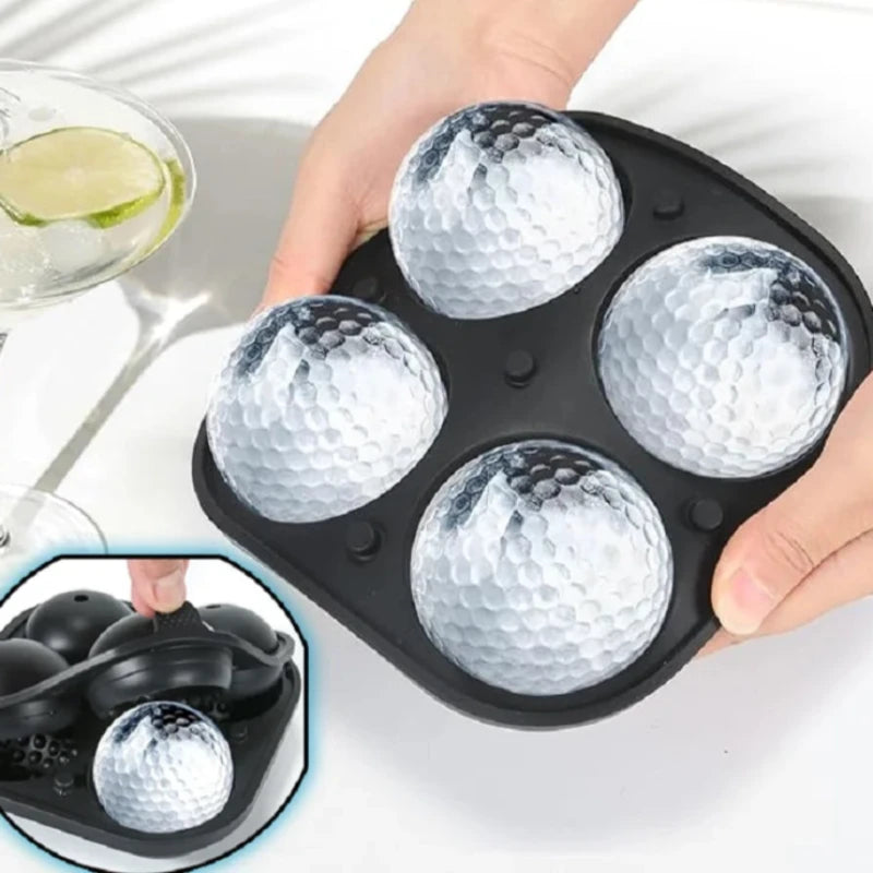 Creative golf ball ice tray, perfect for ice cubes that make a statement at your next golf-themed party.