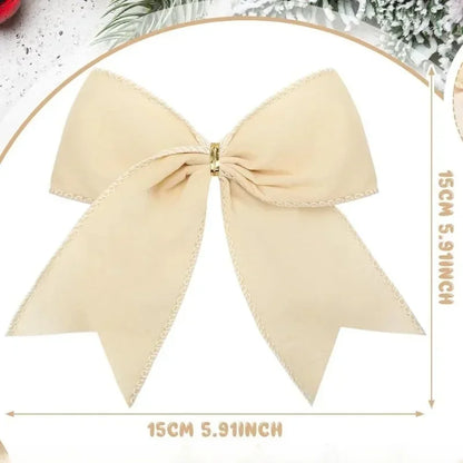 15cm Christmas bow with a gold center accent.