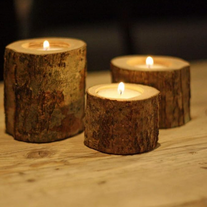 Wood Candle Holders