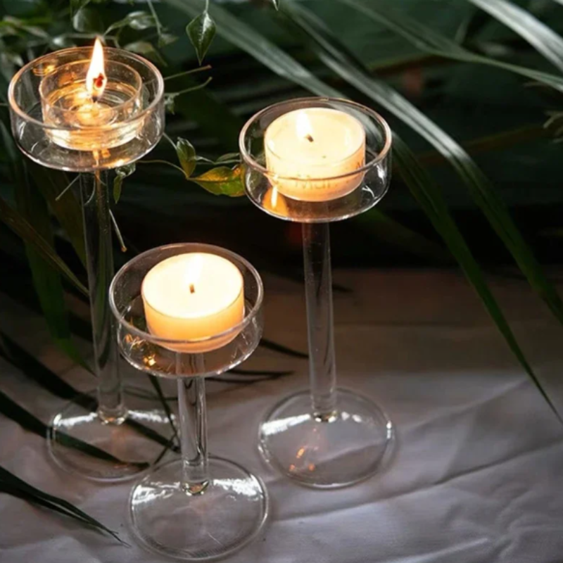 Glass Candle Holders