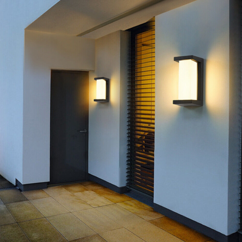 The Arya Motion Sensor Light positioned in an entryway, creating a well-lit, secure entrance. Its radar sensor detects motion within a 3-6 meter range, providing automatic, bright illumination at night and enhancing home security.