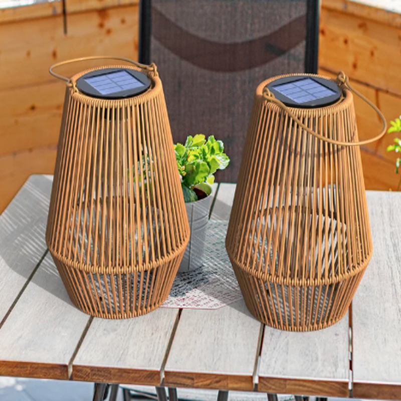 Solar Rattan Lantern