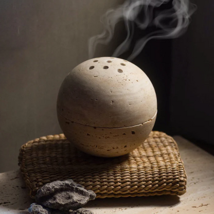 Travertine Incense Burner