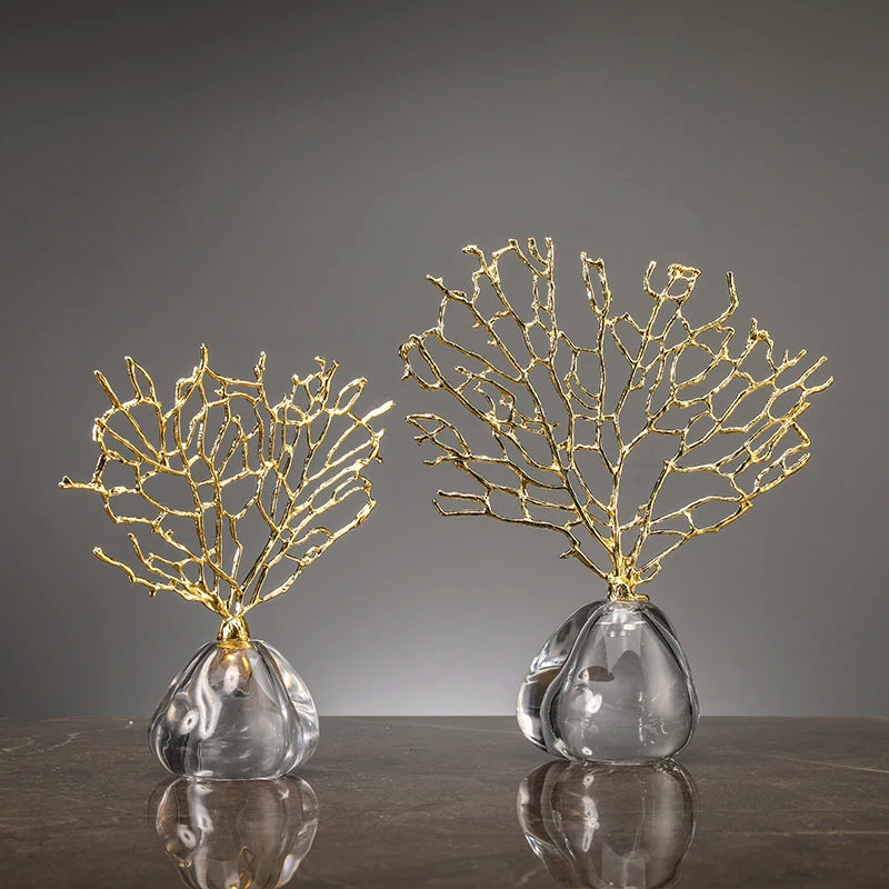 Gold Coral Sculptures
