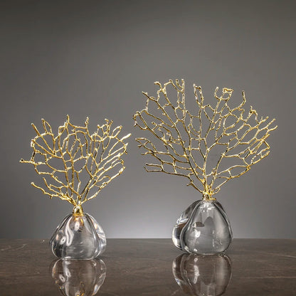 Gold Coral Sculptures
