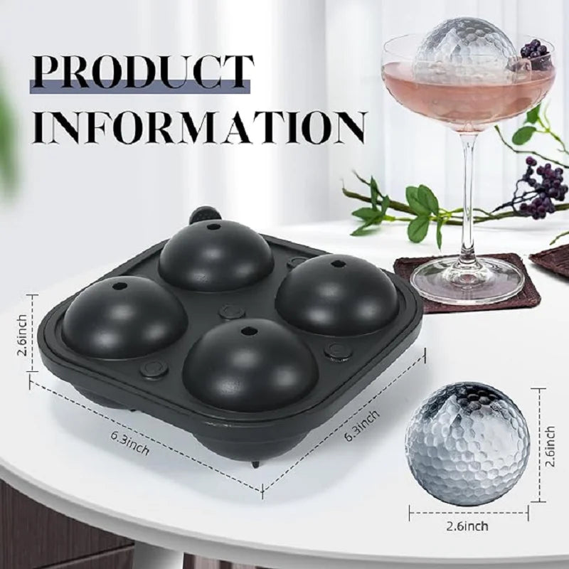 Playful golf ball ice tray, designed to make your drinks even cooler with golf-inspired ice cubes.