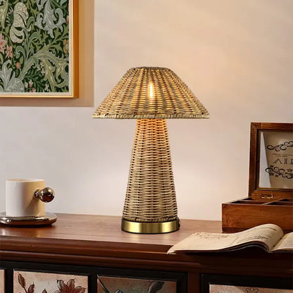 Rattan Rechargeable Table Lamps
