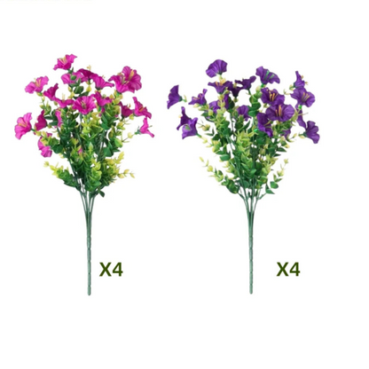 Artificial UV Protected Flowers 8-Piece Set