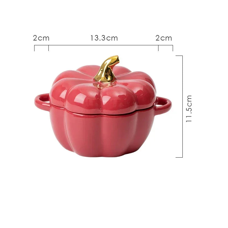 Red pumpkin bowl dimensions.