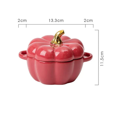 Red pumpkin bowl dimensions.