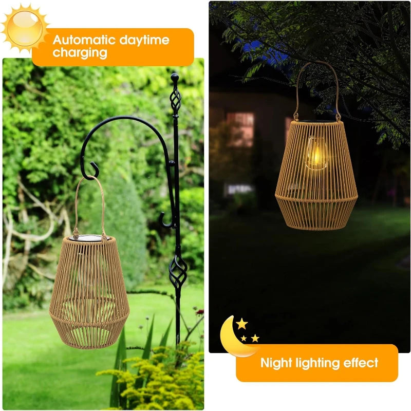 Solar Rattan Lantern