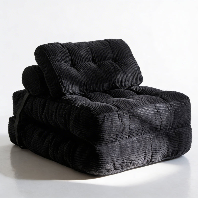 Black textured armchair on a white background