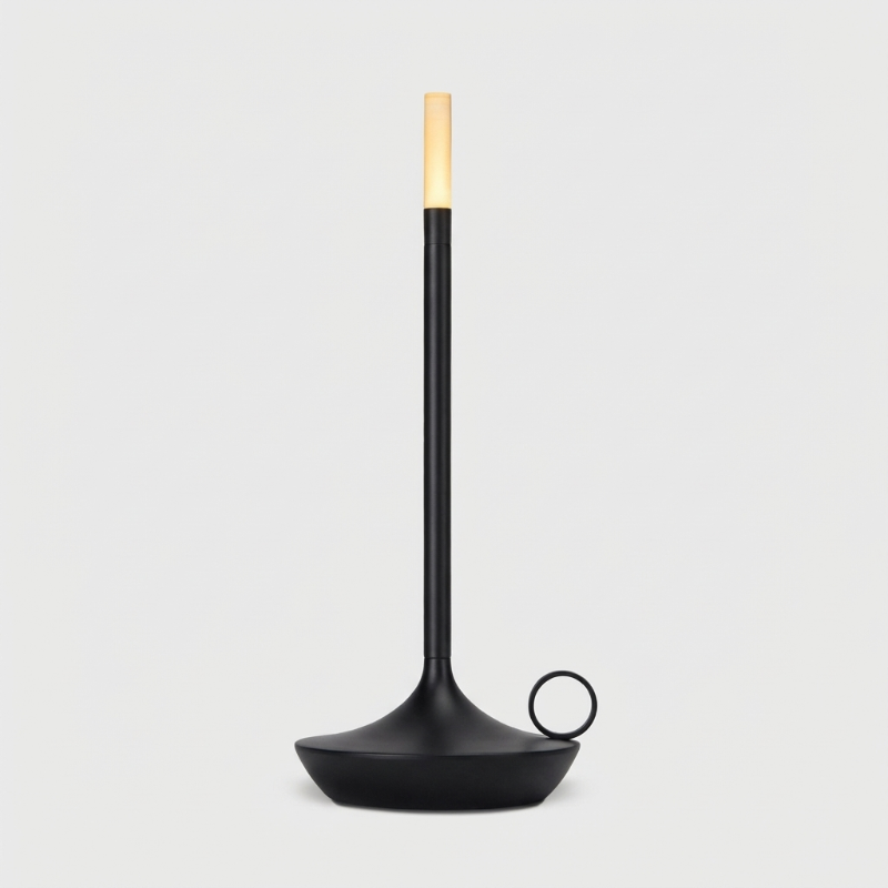 Arlo cordless aluminum table lamp in black