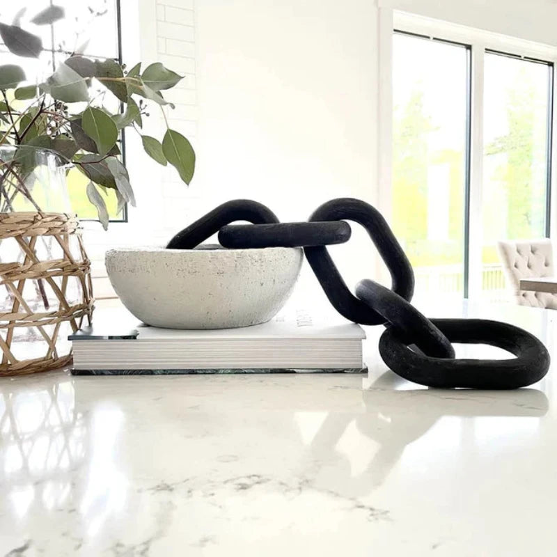 Chic black wood chain, adding a unique touch to your home or office space.