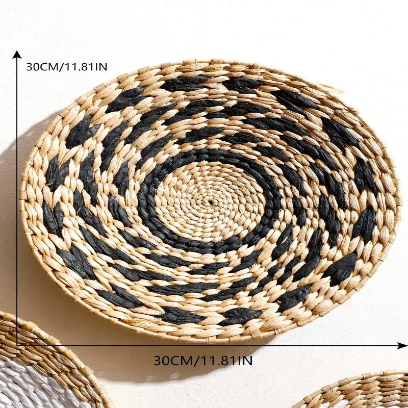 Elegant boho woven baskets for walls, adding a unique and cozy touch to your decor