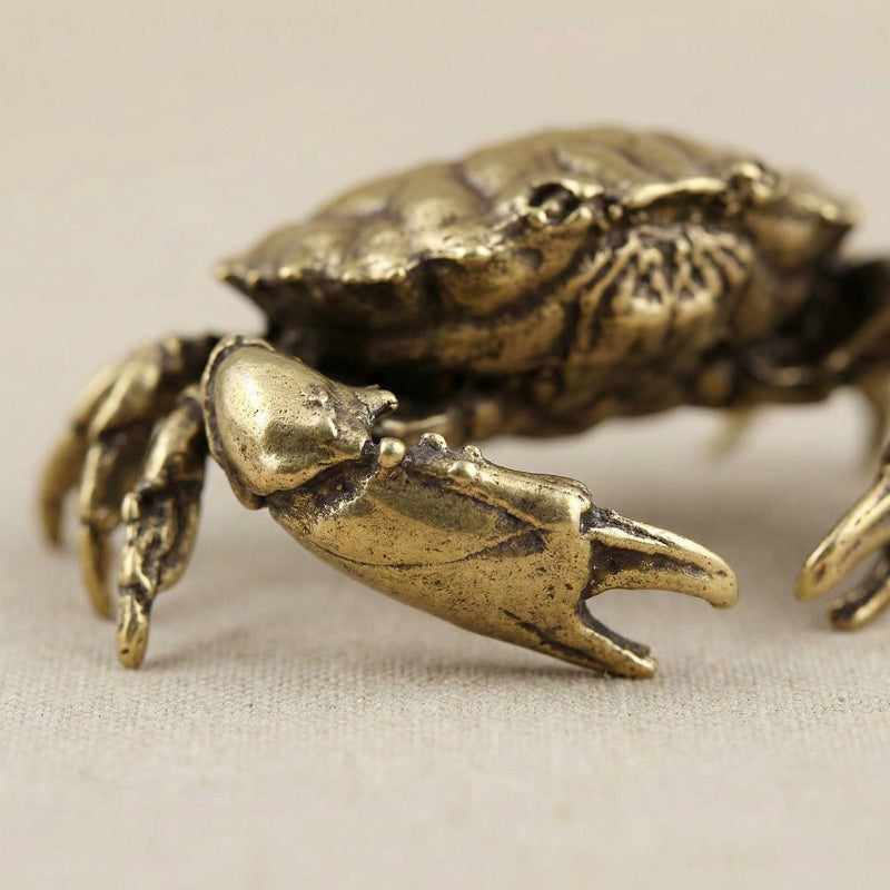 Brass crab hand-finished detail