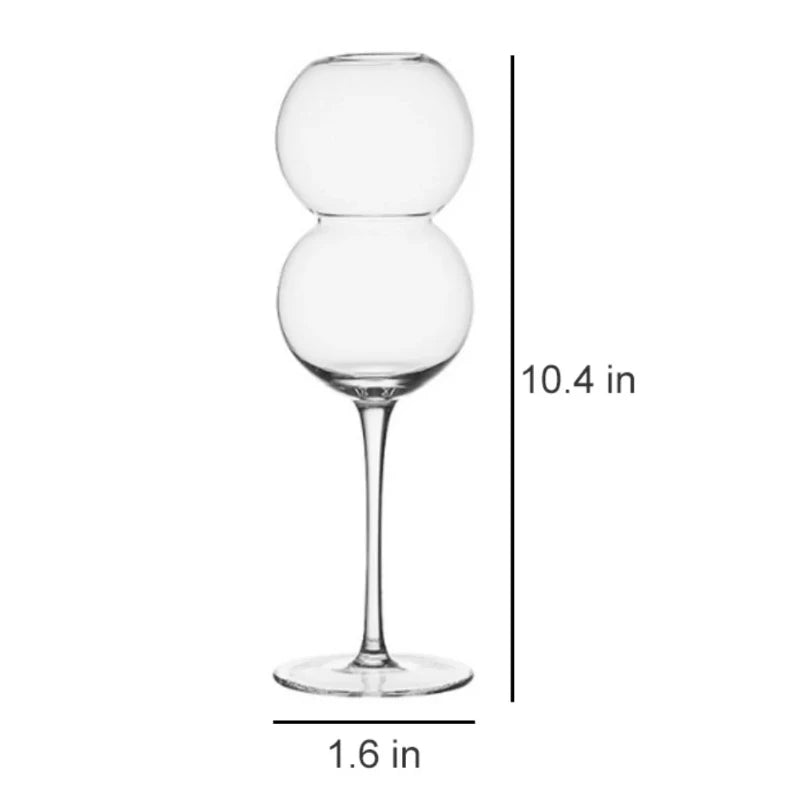 Versatile Bubble Glasses 2pc Set, perfect for cocktails, juices, or any beverage of your choice