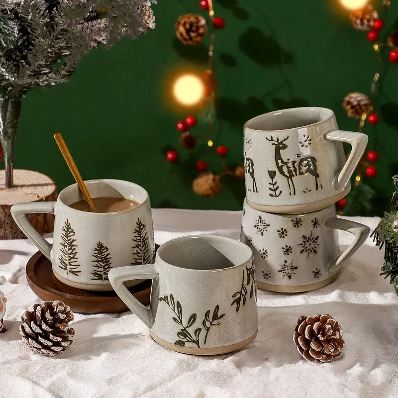 Handcrafted ceramic mugs with a sleek design, perfect for enjoying your favorite beverages.