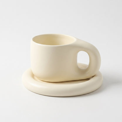 Ceramic Pastel Mug and Saucer