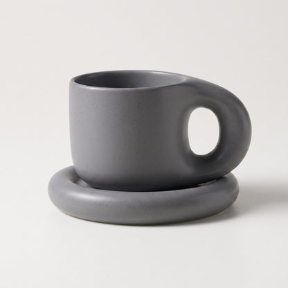 Ceramic Pastel Mug and Saucer