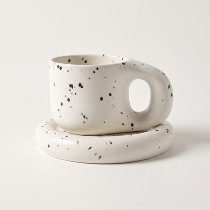 Ceramic Pastel Mug and Saucer