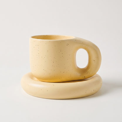 Ceramic Pastel Mug and Saucer