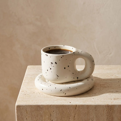 Ceramic Pastel Mug and Saucer