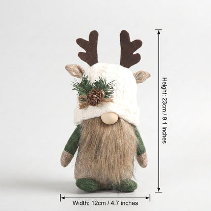 White hat gnome dimensions: 23cm/9.1in tall, 12cm/4.7in wide