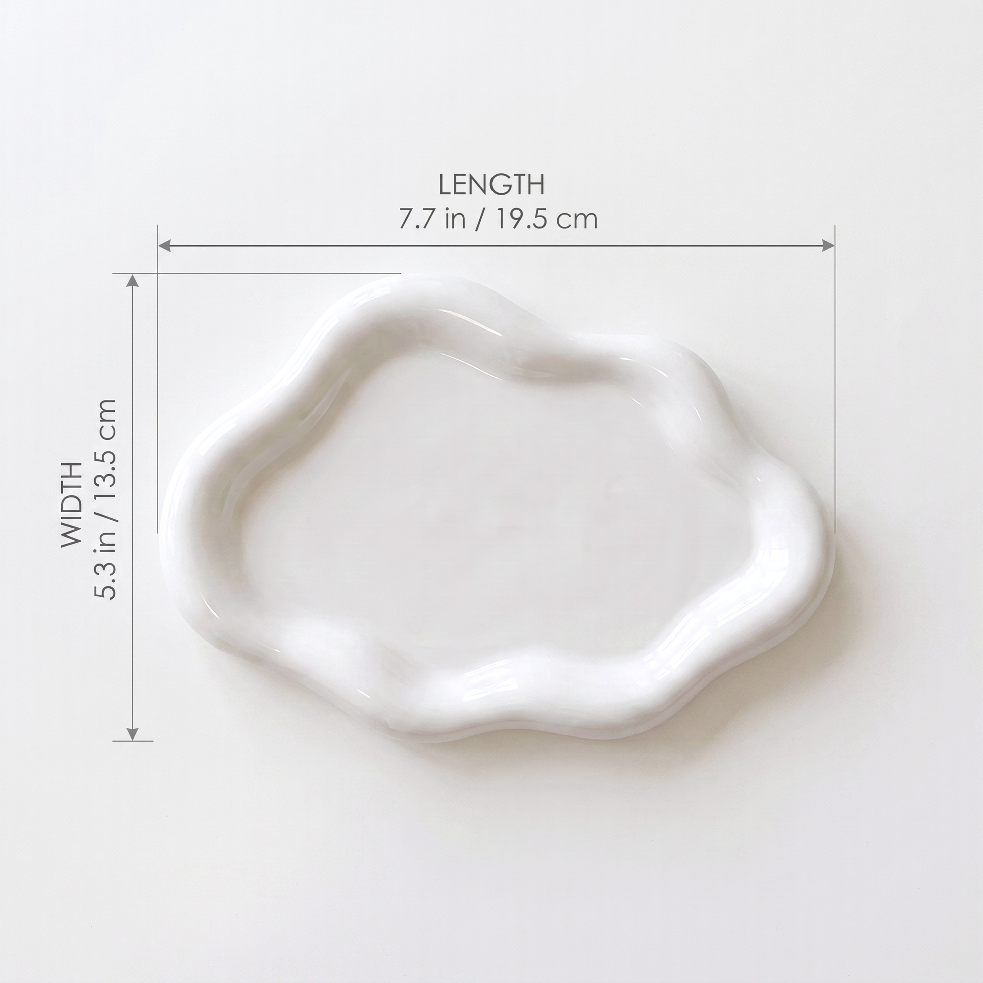 Cloud jewelry catchall dimensions: 7.7 inches by 5.3 inches