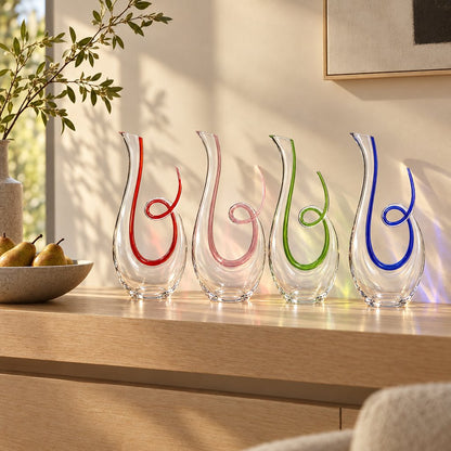 Spiral Glass Wine Decanter