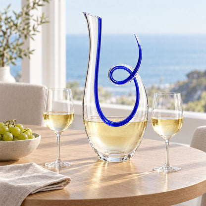 Spiral Glass Wine Decanter