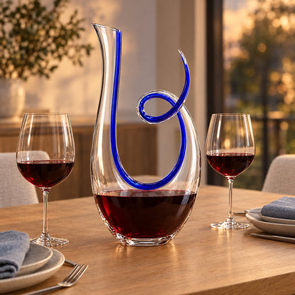 Spiral Glass Wine Decanter