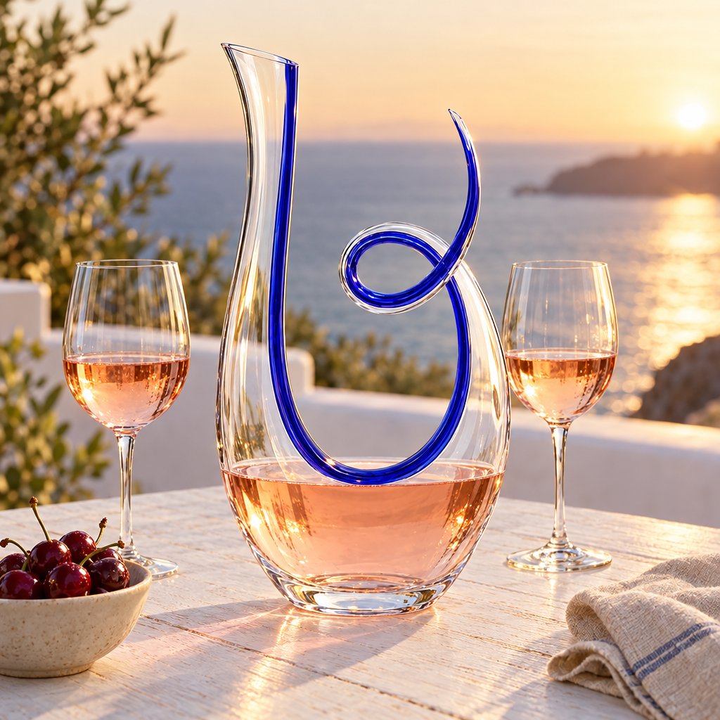 Spiral Glass Wine Decanter
