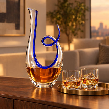 Spiral Glass Wine Decanter