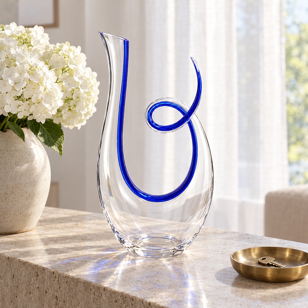 Spiral Glass Wine Decanter