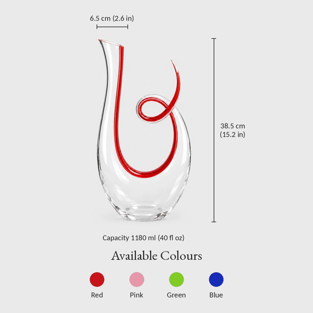 Spiral Glass Wine Decanter