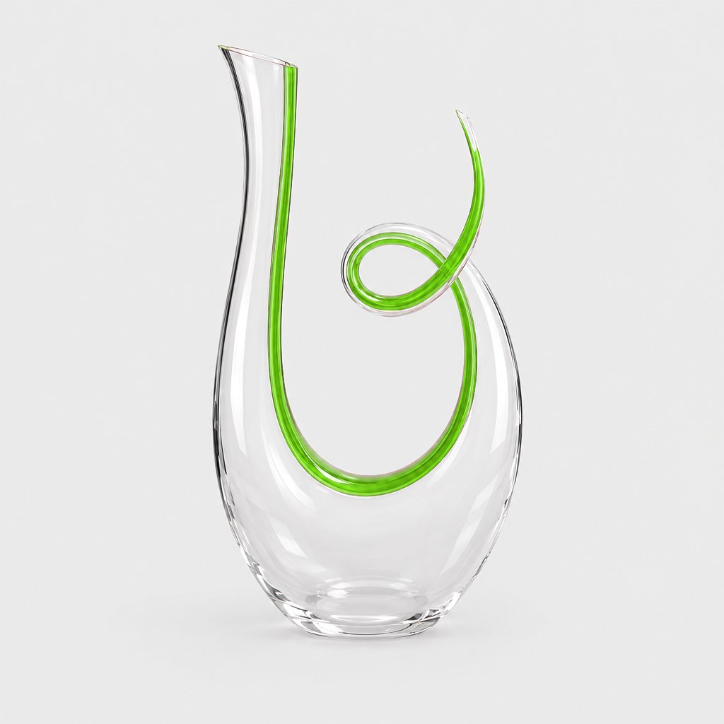 Spiral Glass Wine Decanter