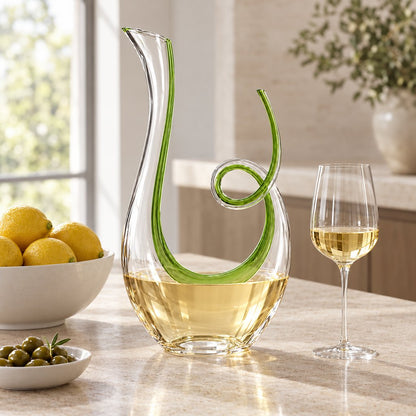 Spiral Glass Wine Decanter