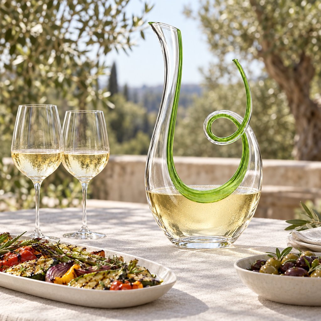 Spiral Glass Wine Decanter