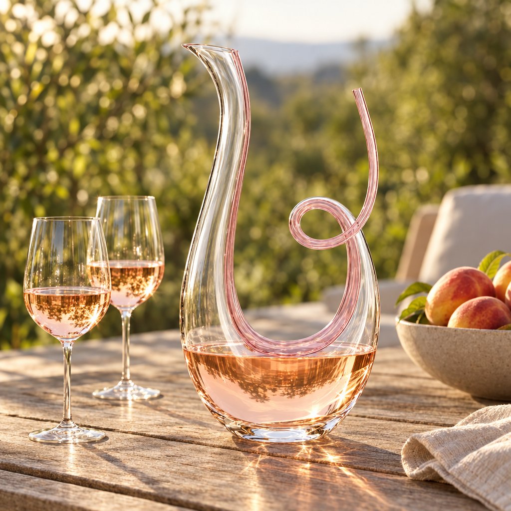 Spiral Glass Wine Decanter