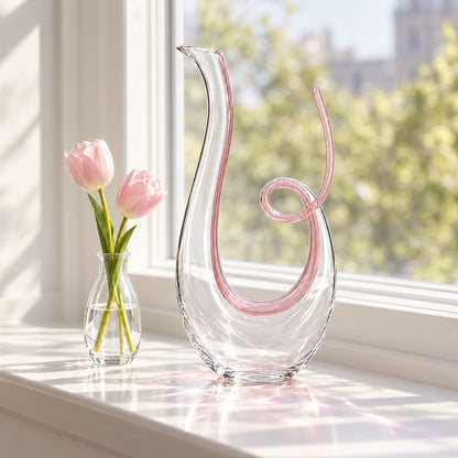 Spiral Glass Wine Decanter
