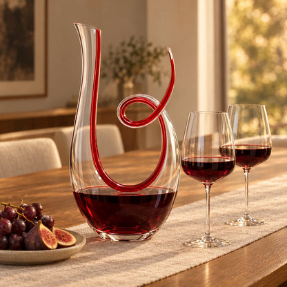Spiral Glass Wine Decanter