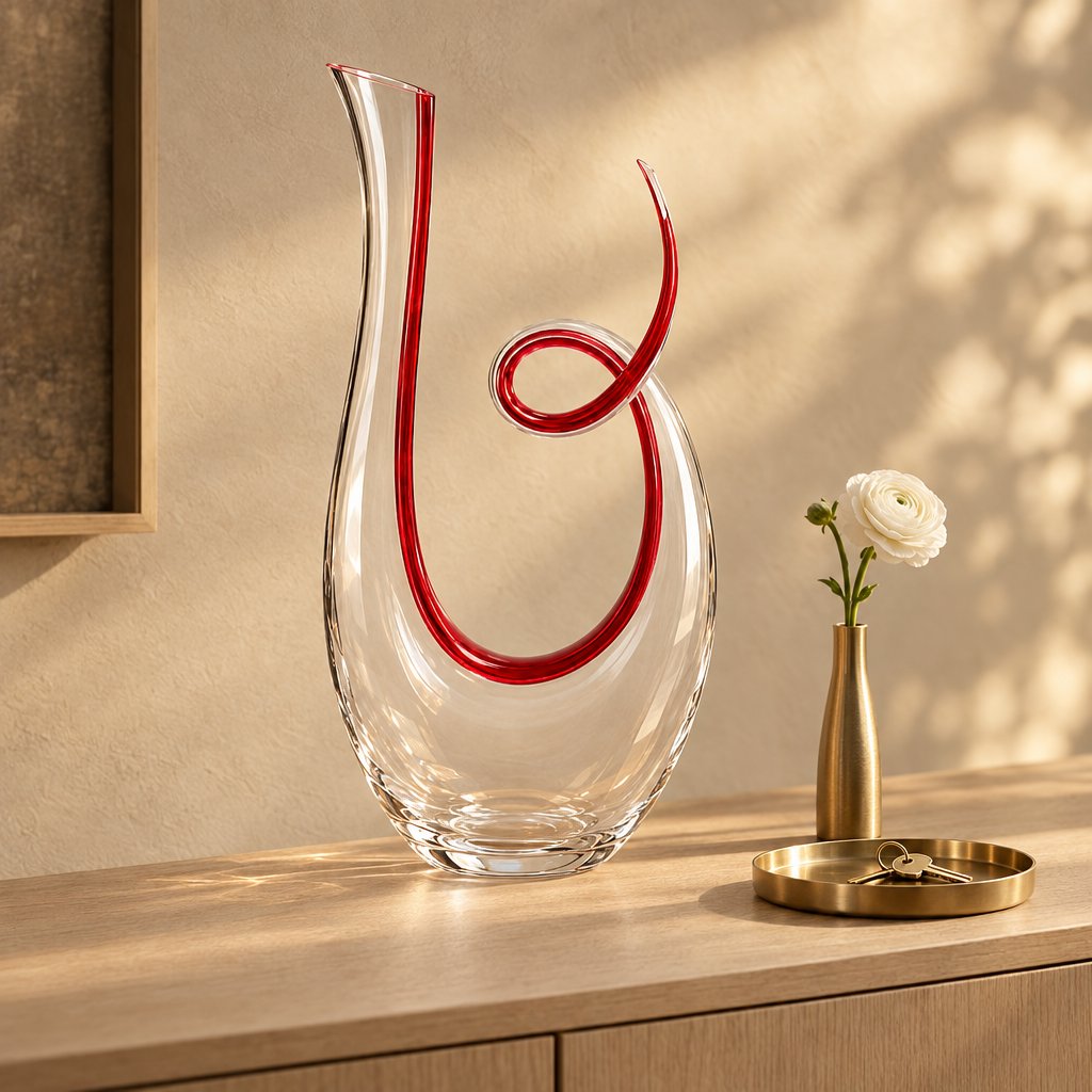 Spiral Glass Wine Decanter