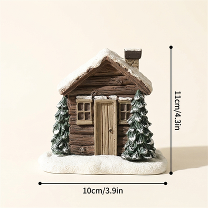 Log cabin cone incense burner dimensions, 10 cm wide and 11 cm high, Kiyo Home