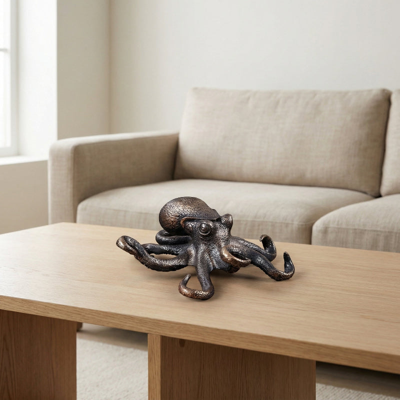 Copper Octopus Statue – Handcrafted Marine-Inspired Figure | Kiyo Home