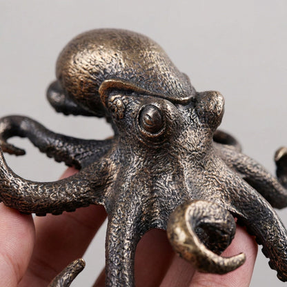 Copper octopus sculptural tentacle detail