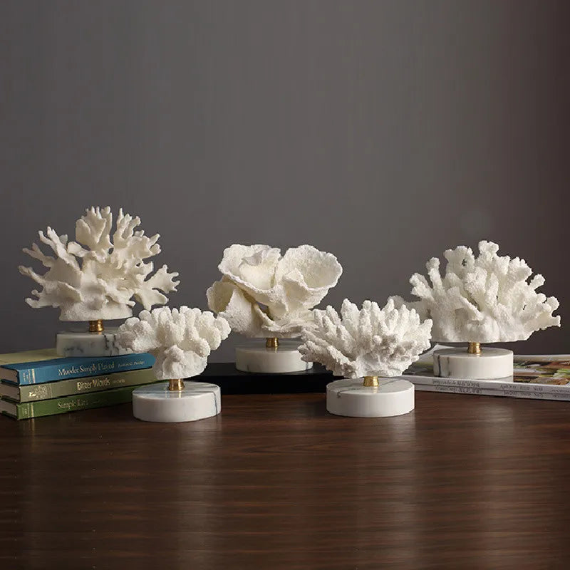 Beautifully crafted coral decor accent, ideal for enhancing a beach-inspired home.