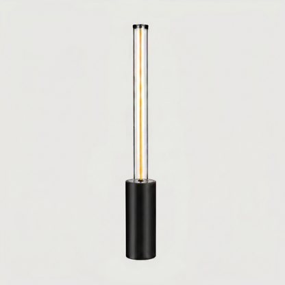 Black dimmable rechargeable night light on white background